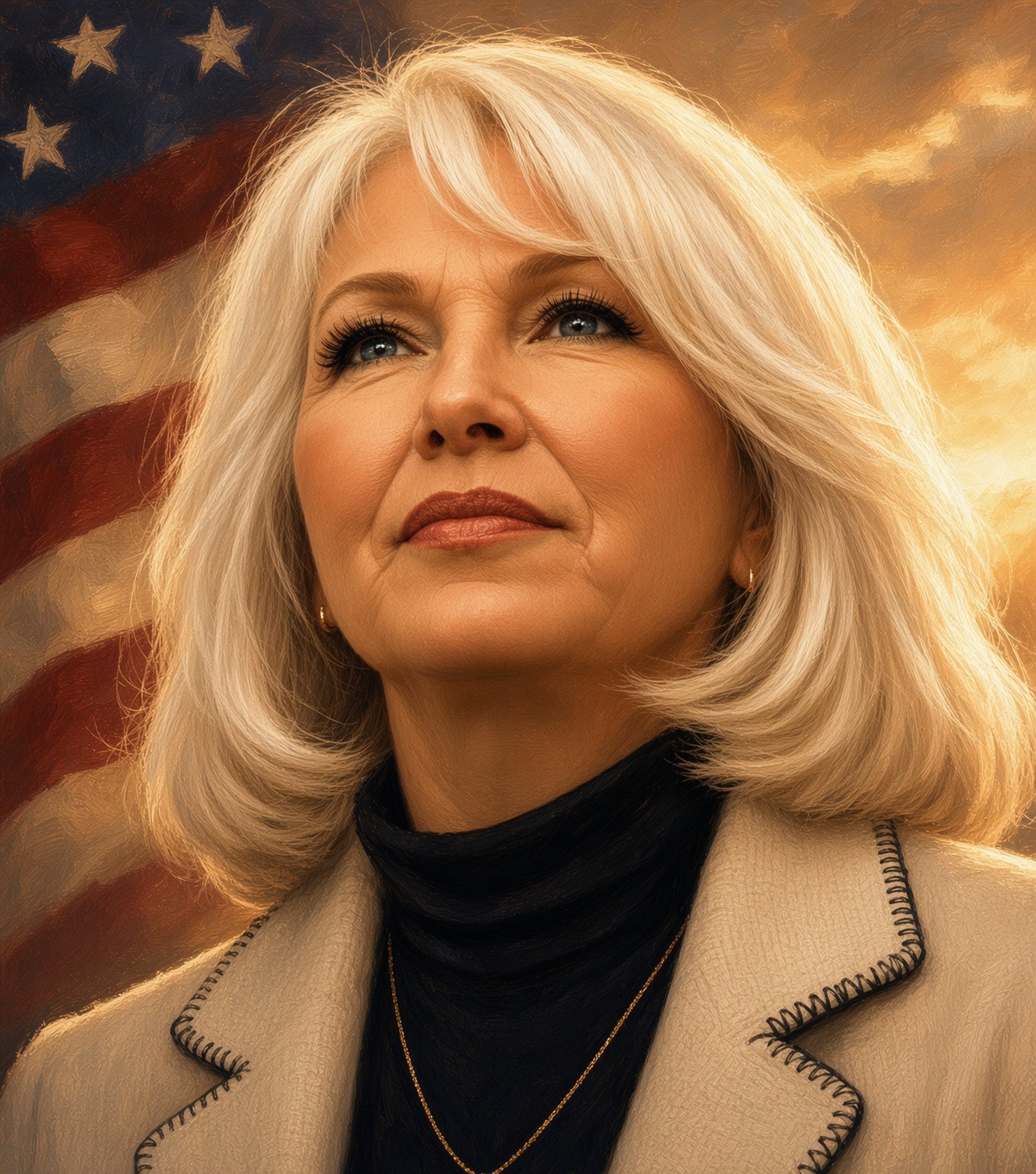 Artist-rendered portrait of Tina Peters